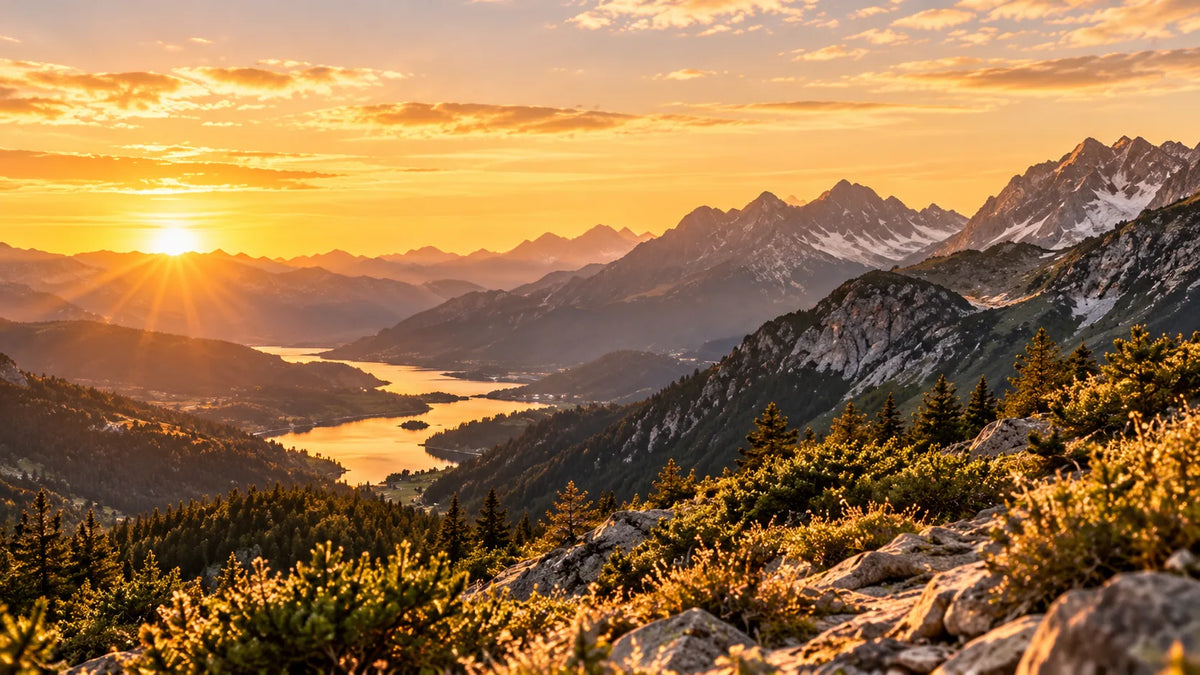 Mountains at sunset